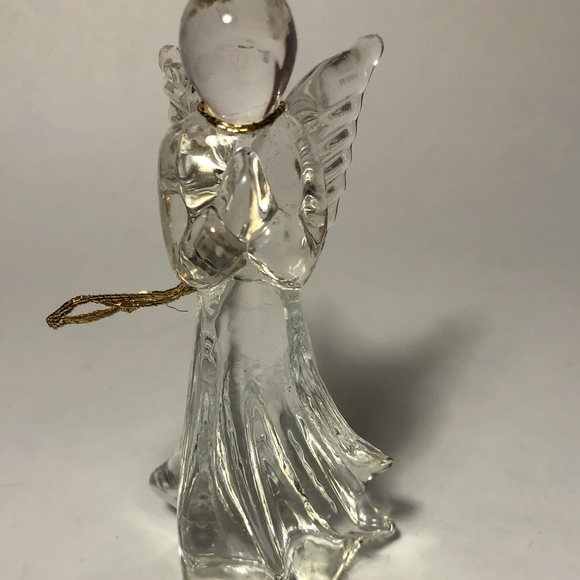 Vintage Lead Crystal Angel Christmas Ornament, 4" - Picture 1 of 3
